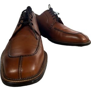 Magnanni 8114 brown leather shoe split toe Oxford Derby 12D lace up
